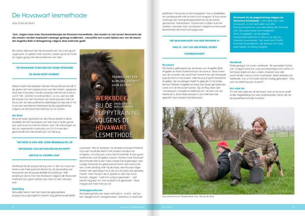 review uit hovawartaal 2019 1 over hovawartlesmethode.nl